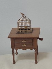Casa de bonecas antiga autômato CANTANDO pássaro em gaiola na mesa papagaio miniatura comprar usado  Enviando para Brazil