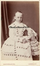 VESTIDO ESTAMPADO YARMOUTH CDV MENINA E BONECA FOTO DA MODA VITORIANA #D1698 comprar usado  Enviando para Brazil