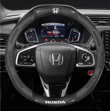Capa de volante 15" couro ecológico + fibra de carbono para 1969-2025 Honda todos os modelos, usado comprar usado  Enviando para Brazil
