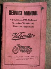 Velocette service manual for sale  ROCHESTER