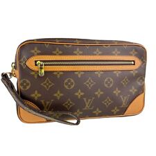 Bolsa clutch Louis Vuitton monograma Marly Dragonne couro marrom GM 2386, usado comprar usado  Enviando para Brazil