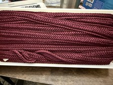 24 jardas vintage 1/3" trança de vinho borgonha acabamento guarnição Chevron comprar usado  Enviando para Brazil