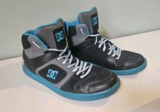 Raro DC Skate Shoes Union High Top Tênis Preto e Azul-petróleo Língua Gorda Masculino Tamanho 13 comprar usado  Enviando para Brazil