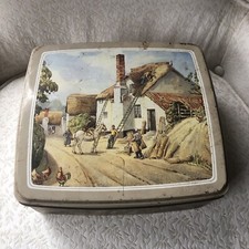 Caja de galletas de estaño de metal vintage surtido de galletas Fox's Rnglish segunda mano  Embacar hacia Mexico