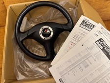 JDM TOYOTA TRD VOLANTE ESPORTIVO COURO FABRICANTE DE EQUIPAMENTO ORIGINAL PRETO VERMELHO COSTURADO SUPRA JZA80 comprar usado  Enviando para Brazil