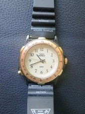 Relógio analógico masculino vintage Timex Indiglo bisel bússola tom dourado não testado  comprar usado  Enviando para Brazil