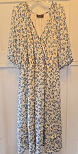 Vestido feminino Lane Bryant 22 azul floral Cottagecore plus size, usado comprar usado  Enviando para Brazil