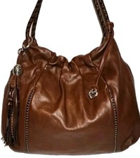 BRIGHTON FEMME FATAL GRETTA GARBO BOLSA DE OMBRO CRAVEJADA SATCHEL MARROM TASSELED $350 comprar usado  Enviando para Brazil