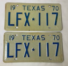 1970 texas license for sale  Womelsdorf