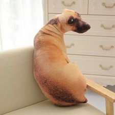 Travesseiro de arremesso impresso em 3D animal realista cabeça de cachorro crianças brinquedo almofada para casa comprar usado  Enviando para Brazil