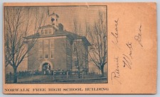 Norwalk Free High School~Connecticut? Ohio? Iowa?~Big Dormer~Taupe Gray~UDB 1905, usado comprar usado  Enviando para Brazil