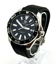 Relógio masculino TAG HEUER Aquaracer 300M 43MM mostrador preto pulseira de borracha WAY101A.FT6141 comprar usado  Enviando para Brazil