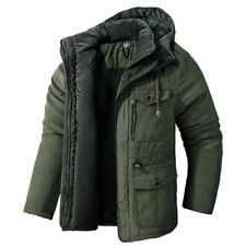 Casaco de lã Parka inverno quente masculino acolchoado grosso com capuz jaqueta casual ao ar livre comprar usado  Enviando para Brazil