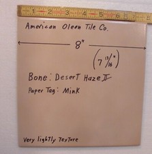 1 peça. *Bone - Desert Haze - Mink" piso de cerâmica; American Olean 8" X 8" novo, usado comprar usado  Enviando para Brazil
