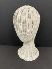 ANTIGO MANEQUIM DE VIME NATURAL RATTAN CABEÇA PERUCA CHAPÉU SUPORTE EXIBIÇÃO comprar usado  Enviando para Brazil