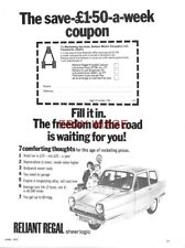 1972 advert reliant for sale  SIDCUP