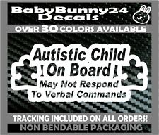 Criança autista a bordo não verbal Caminhão Van Carro Autismo Vinil Adesivo Decalque comprar usado  Enviando para Brazil