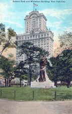 Cartão postal da cidade de Nova York - Battery Park e Whitehall Building, usado comprar usado  Enviando para Brazil