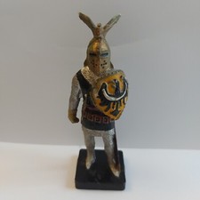 Estatueta de brinquedo vintage rara polonesa de plástico medieval cavaleiro soldados 10-11cm, usado comprar usado  Enviando para Brazil