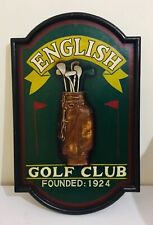 Golf wooden sign for sale  ATTLEBOROUGH
