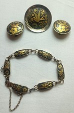 Damascene jewellery brooch for sale  LOWESTOFT
