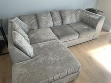 Silver corner sofa for sale  WETHERBY