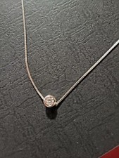 Colar ajustável prata pedra flutuante 19 polegadas 0,925  comprar usado  Enviando para Brazil