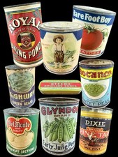 Lote de latas de papel publicitário vintage para vegetais comprar usado  Enviando para Brazil