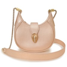 Bolsa de ombro BVLGARI Serpenti Ellipse micro corrente couro, rosa 292290 comprar usado  Enviando para Brazil
