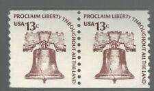 EUA. 1618. 13c. Liberty Bell. Par de bobinas de 2. Goma brilhante. Estado perfeito. Novo em folha. 1975 comprar usado  Enviando para Brazil