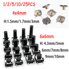 Micro momentâneo botão tátil interruptor PCB botão redondo preto pequeno mini SMD comprar usado  Enviando para Brazil