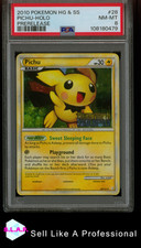PICHU-HOLO PRERELEASE POKEMON HEARTGOLD & SOULSILVER 2010 28 PSA 8, usado comprar usado  Enviando para Brazil