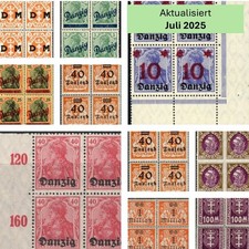 Danzig Postfrisch  **  Viererblock VB Einheiten Oberrand Auswahl MNH comprar usado  Enviando para Brazil