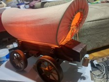 Luminária de palco vintage (feita à mão) de madeira de qualidade.  Alavanca de puxar, MUITO DETALHADA, usado comprar usado  Enviando para Brazil
