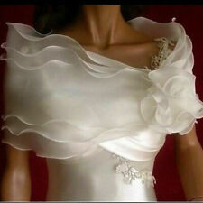 Usado, Branco marfim Organza Bolero Jaqueta de ombros de ombro de Noiva/Xale Wraps/casaco comprar usado  Enviando para Brazil