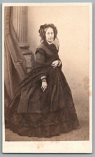 CDV 1860 Deuil Second Empire Femme Aristocrate avec Voilette. Alophe Photo Veuve comprar usado  Enviando para Brazil