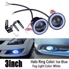 Projetor de luz diurna de neblina 3" -LED com anéis de olhos de anjo halo COB azul gelo comprar usado  Enviando para Brazil