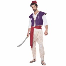 Fantasia masculina adulta herói popular árabe Aladdin Ali Baba gênio príncipe do deserto comprar usado  Enviando para Brazil