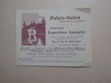 1910.entrée exposition palais d'occasion  Saint-Brieuc