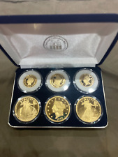 6 peças. CONJUNTO TRIBUTO MOEDA DE OURO PERFEITO COLECIONADOR NACIONAL NA CAIXA!! comprar usado  Enviando para Brazil