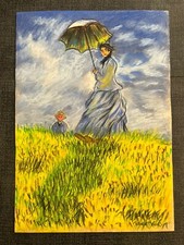 CLAUDE MONET desenho e pintura em papel antigo assinado carimbado vintage comprar usado  Enviando para Brazil