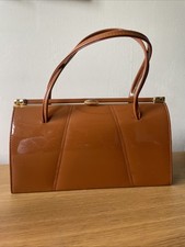 Brown retro handbag for sale  WOKING