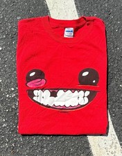 Camiseta promocional masculina pequena original 2010 Super Meat Boy videogame comprar usado  Enviando para Brazil