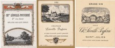Etiquettes chateau léoville d'occasion  Targon