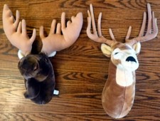 Conjunto exclusivo Bass Pro Shops cabeças de pelúcia de parede alce e veado Buck comprar usado  Enviando para Brazil