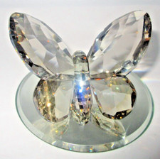 Estatueta Swarovski cristal borboleta topázio claro grande com espelho em perfeito estado! comprar usado  Enviando para Brazil