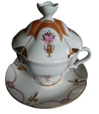 Lomonosov porzellan deckeltass gebraucht kaufen  Großschönau