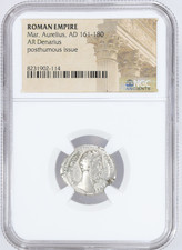 Moeda de prata Marcus Aurelius AR Denarius Império Romano 161-180 AD NGC genuína, usado comprar usado  Enviando para Brazil