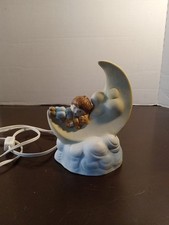 Lâmpada vintage para quarto de bebê infantil e ursinho de pelúcia e lua luz noturna , usado comprar usado  Enviando para Brazil