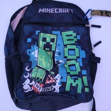 Minecraft TNT Creeper BOOM! Mochila preta infantil bolsa escolar bolsos de malha acolchoada comprar usado  Enviando para Brazil